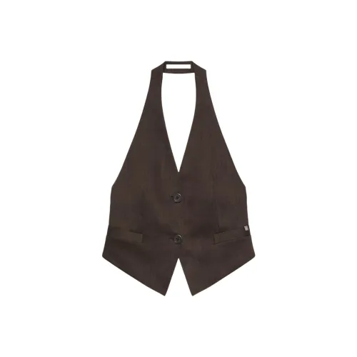 Helmut Lang Коричневый Женский Топ без рукавов