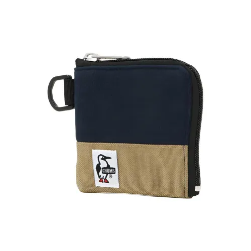 CHUMS Хлопок Кошелек Унисекс Морской Синий и Бежевый