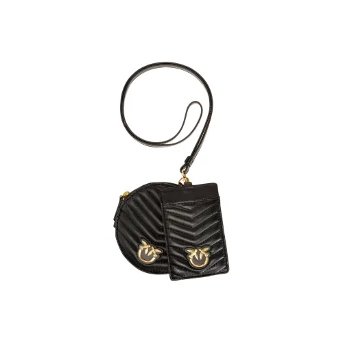PINKO Кожа Шнурок Картхолдер Монетница Мини Женский Черный