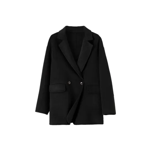 WANBAI Черное Женское Пальто