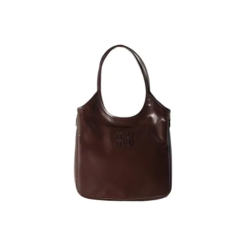 MIU MIU Ivy Корова Кожа Сумка Стандартная Женская Коричневая