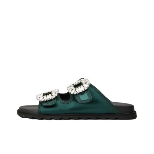 Roger Vivier Slidy Viv' Шлепанцы Женские Зеленые