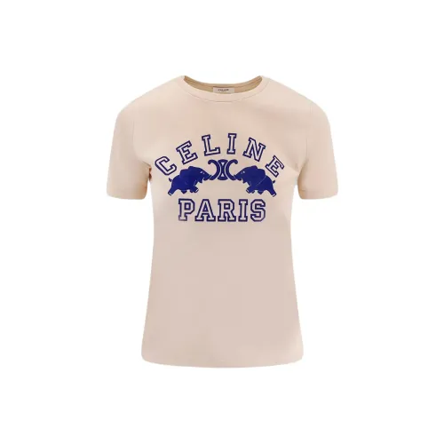 CELINE Бежевый Женские T-рубашки
