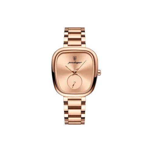 POEDAGAR Кварцевый механизм нержавеющая сталь ремешок часы женские многоцветный циферблат