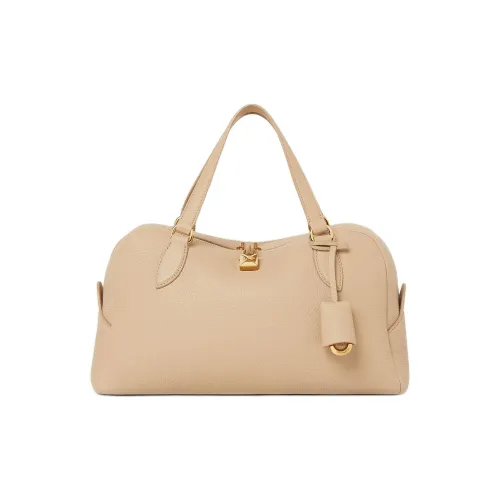 Loro Piana Телячья кожа Сумка Маленькая Женская Светло-желтая Парафин Древесный цвет