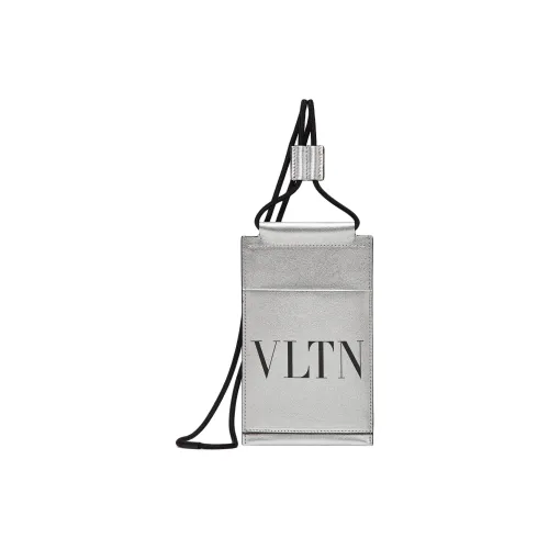 Valentino VLTN Чехол для телефона из телячьей кожи мужской серебряный