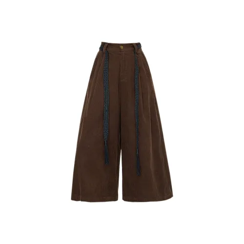 Wbwq Кофе Женские Повседневные Брюки