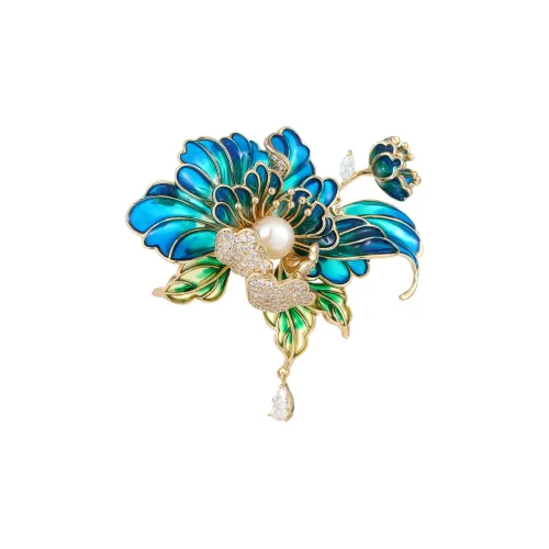 Фиолетовый пресноводный жемчуг броши женские