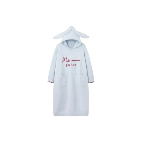 MIOJUER Ледяной Синий Женские Ночные Рубашки