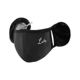 Черный [Наушники с меховыми капюшонами 2 в 1]