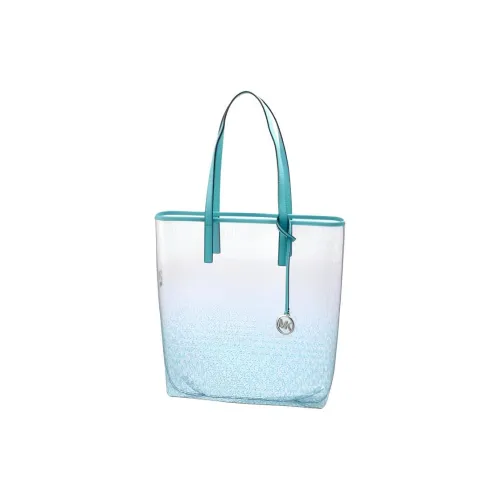 MICHAEL KORS Полиуретан BEACH BAG Тоут Сумка Сумка для покупок Сумка на плечо Сумка Большая Женская Прозрачно-синяя