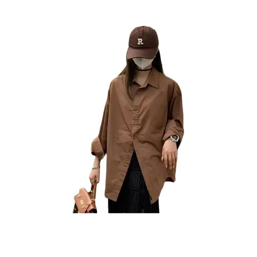 LANGQING Кофе Женские Рубашки