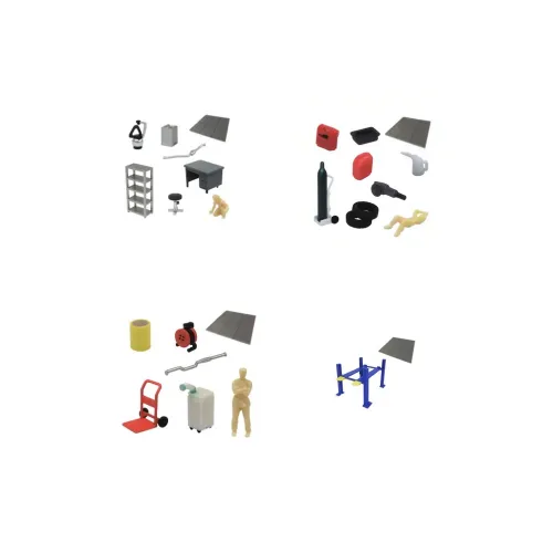 BANDAI 1 64 Автомобиль Ремонт Сценарий Миниатюрный Счастливый Набор Одиночный Капсульная Игрушка Цельная Коробка 4 Штуки