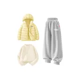 [Thickened и Fleece-Lined Трехкомпонентный Комплект]Mark H Квадратный Крючок и Петля K Светло-Желтый + M Cool K Серый + Однотонный Молочно-Белый