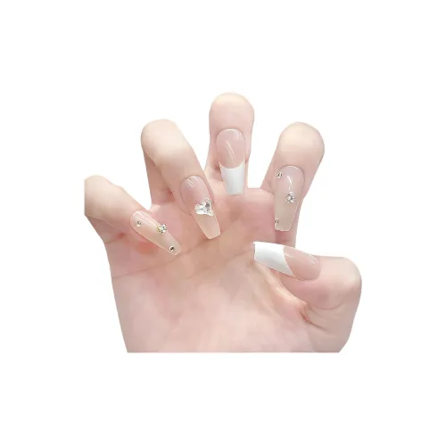 T Z Леопардовый принт Французский Кошка'S Eye Осень и зима Блестящий розовый Кирпич False Nail MID Длина Телесный Однотонный Flashing