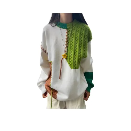 DANJUE Зеленый и Белый Унисекс Трикотаж