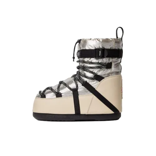 Moncler Grenoble MOON BOOT Коллаборация ICON SHORT Сноубутсы Женские Серебряный