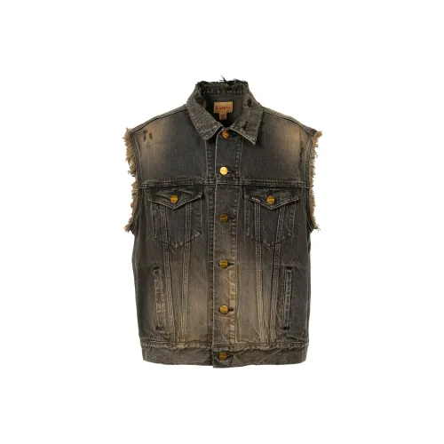 KAMIYA Fw25 Вышитый Деним Жилет Мужской