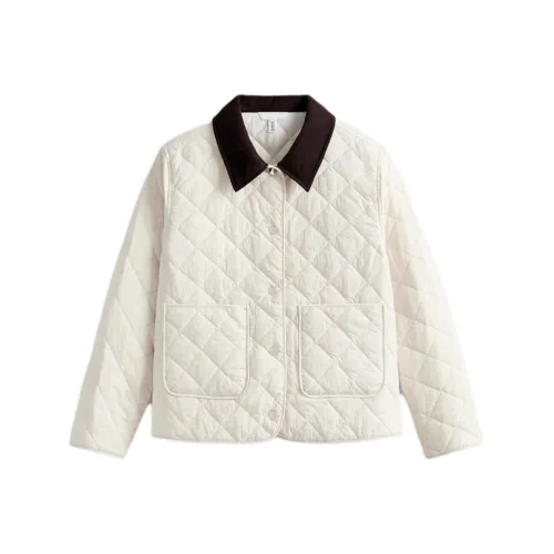 H M Кремовый Белый Женский Пуховик