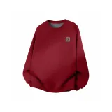 [Флисовая подкладка и утолщенный] Бордовый (Текстурированный, готический логотип на груди)