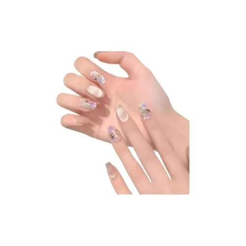 YUNYUEQIAO Цветочный Ритм And Splendid Spring Limited Кошачий глаз False Nail Средний LADDER Цвет Jump Smudge