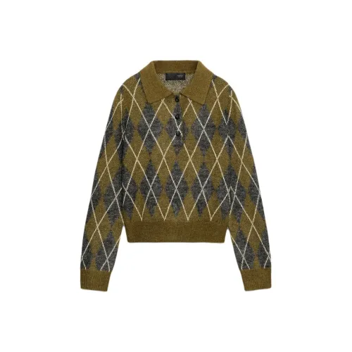 ZARA Collaboration Серый Зеленый Женский Трикотаж