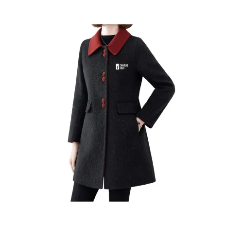 CHARLIE GOLF Черный Серый Женское Пальто