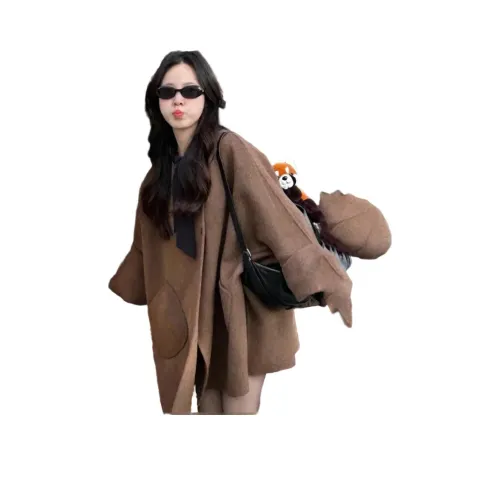 COVER TIME Коричневый Женский Пальто