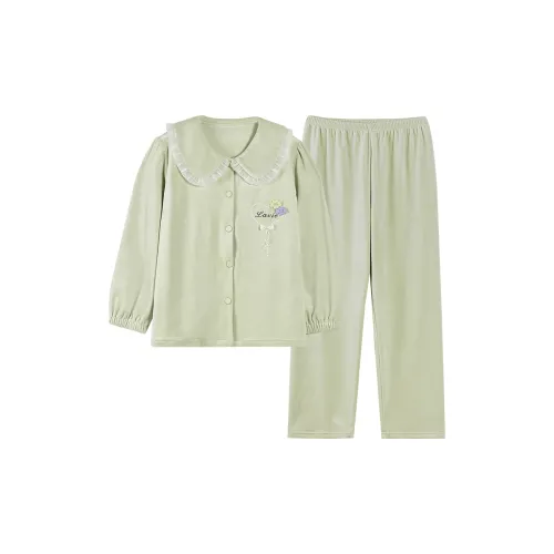 MIIOW Зеленый Женский Пижамный Комплект