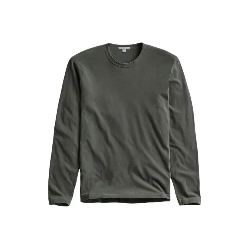 JAMES PERSE Длинный рукав Круглый вырез Рубашка Мужская