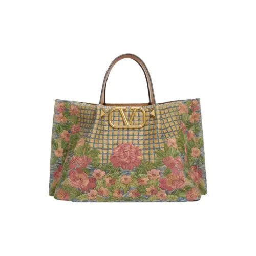 Valentino Соломенная плетеная хлопковая сумка Женская Многоцветная