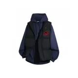 Черный жилет + темно-синий флисовый свитшот с принтом паука