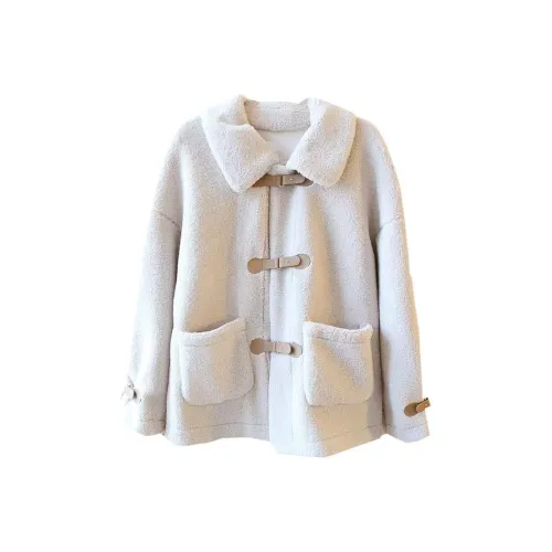 MDEHT Белый Женские Бархатные Куртки