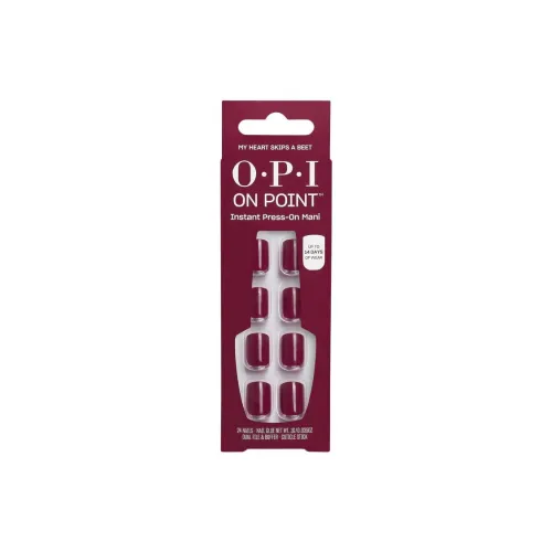 OPI MY Сердце Skips A Beet False Nail Короткий LADDER Красный Однотонный Стиль Instagram