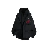 Черный жилет + черный флисовый свитшот с принтом паука