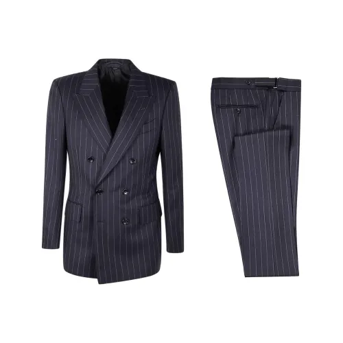 TOM FORD Темно-синий Синий Мужской Деловой Костюм