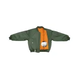 Армейский зеленый хлопковый пуховик [Теплый, не объемный]