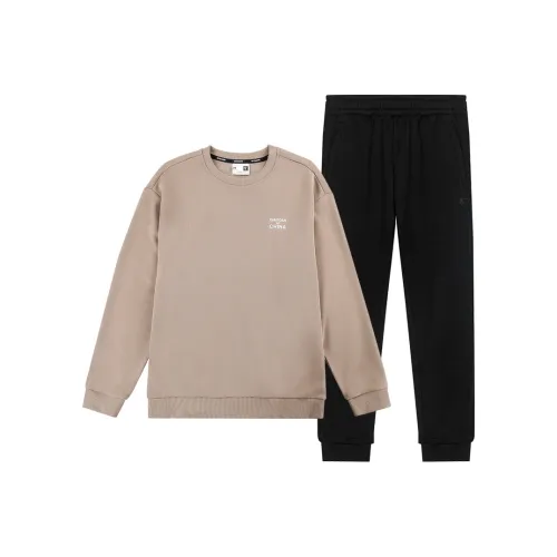 QIAODAN Свитшот Комплект Мужской Пшенично-Коричневый