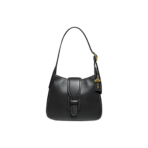 COACH Courier Дубленая кожа Сумка на плечо Женская Черная