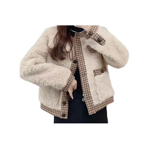 LANGQING Хаки Женское короткое пальто