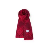 [Красный] Клетка Обтрепанный Край Шарф