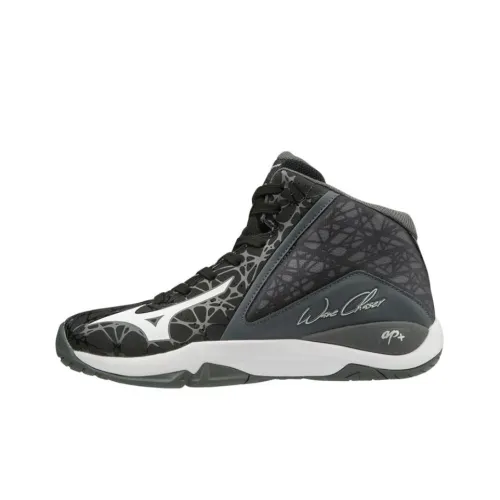 Mizuno Высокий Топ Детские Баскетбольные Кроссовки Черные Унисекс