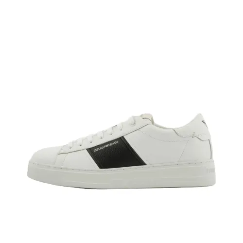 EMPORIO ARMANI Низкие кроссовки для скейтбординга Мужские Белые