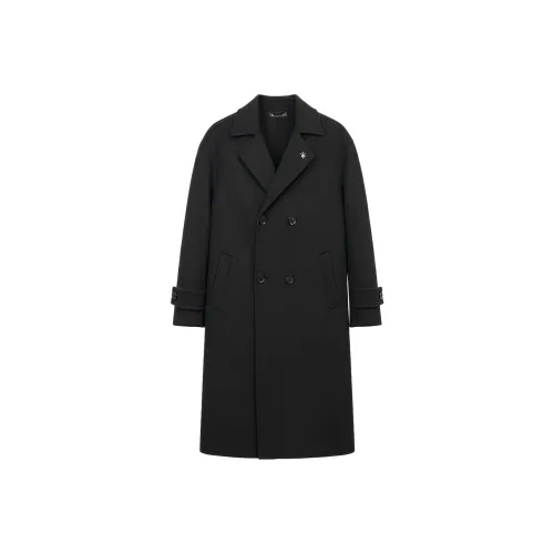 Maserati Black Unisex Coat Мазерати Черное Унисекс Пальто