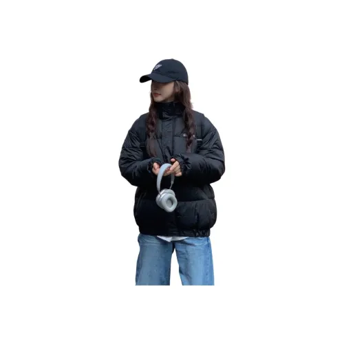 LANGQING Черный Бесплатная доставка Бренд Наклеенный Женские Пуховики