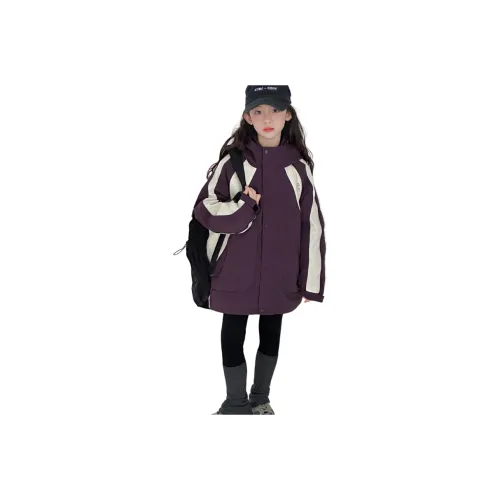 MENGJIABAN Фиолетовый Утолщенный Школьный возраст Топы