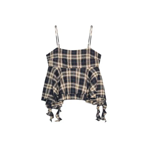 ZARA Collaboration Коричневый Синий Женский Топ