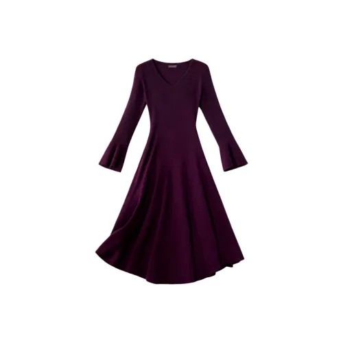 ONEPASS Длинное платье с длинными рукавами женское