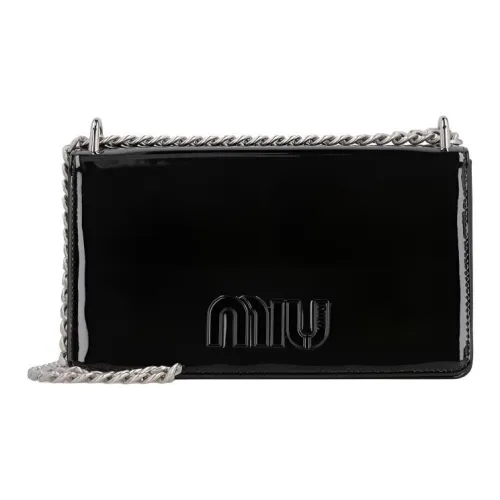 MIU MIU Сумка через плечо из кожи женская черная