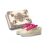 Белый, Желтый (Розовые шнурки)